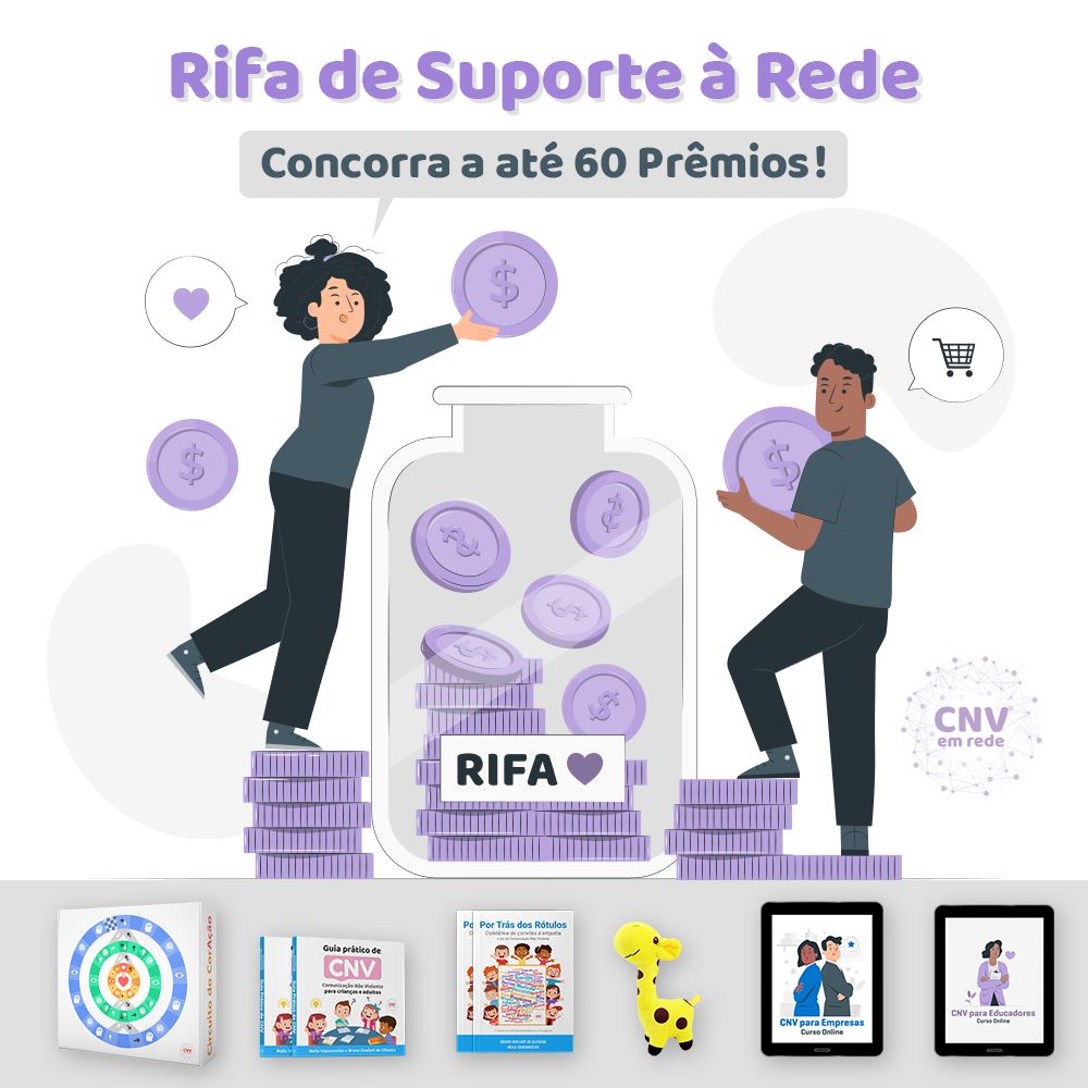 Arte rifa CNV em Rede — abril/2023